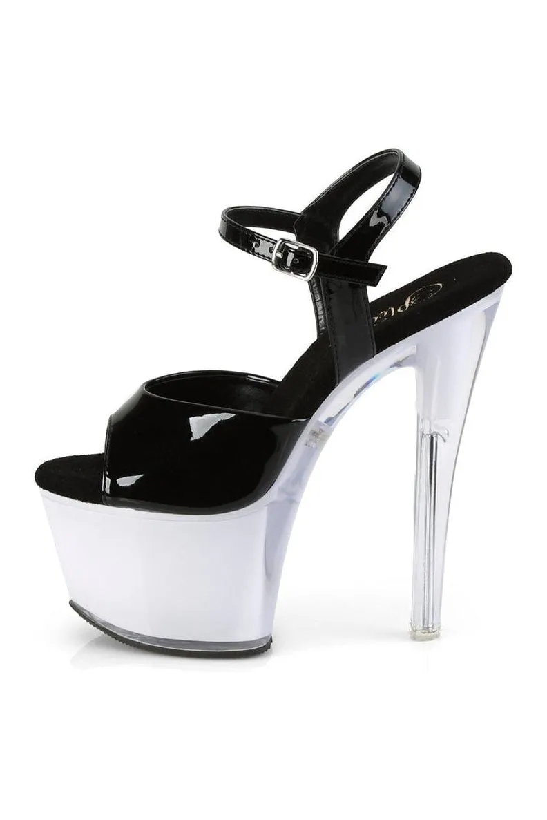 DISCOLITE-709 Exotic Sandal | Black Patent