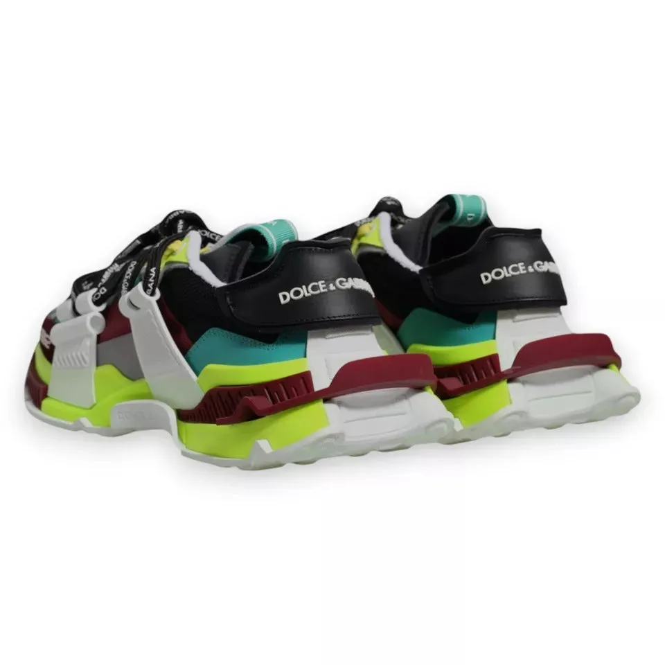 Dolce&Gabbana Men Multicolor Sneakers Polyester Panelled Trainer Shoes Sz EUR 40