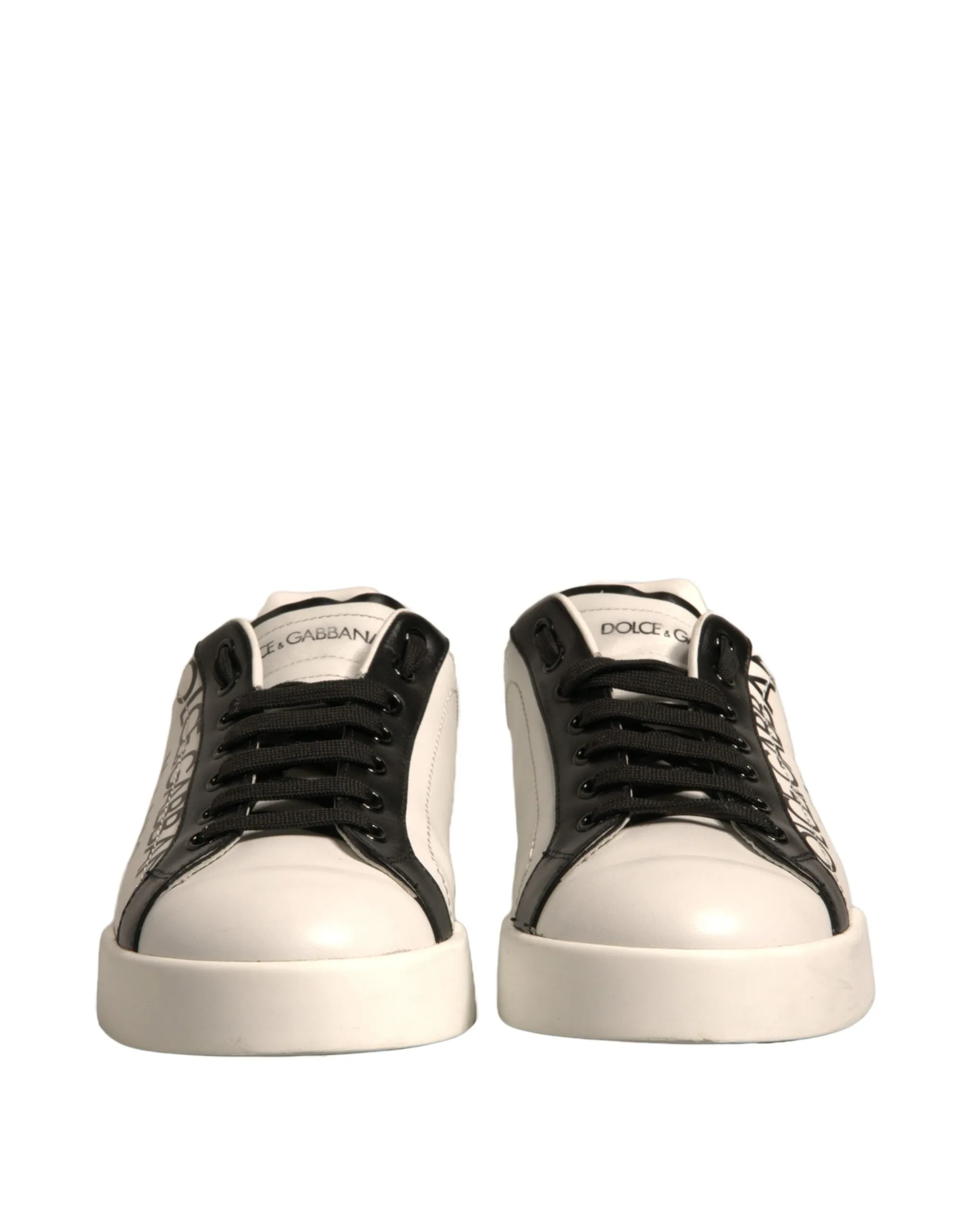Dolce&Gabbana Men White Sneakers Leather Crown Milano Casual Trainer Shoes EU 44