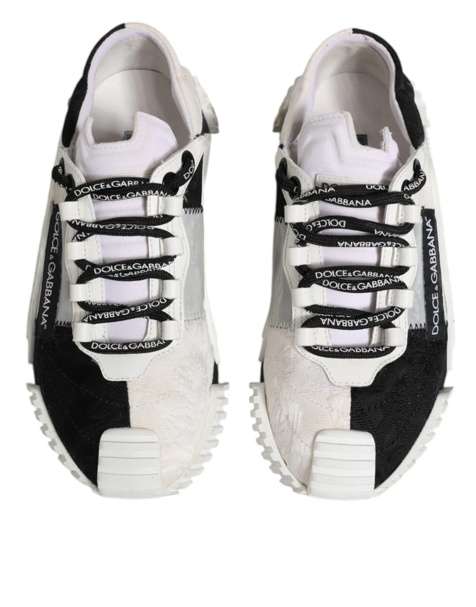 Dolce&Gabbana NS1 Women White Sneakers Leather Lace Up Flat Trainer Shoes EUR 35