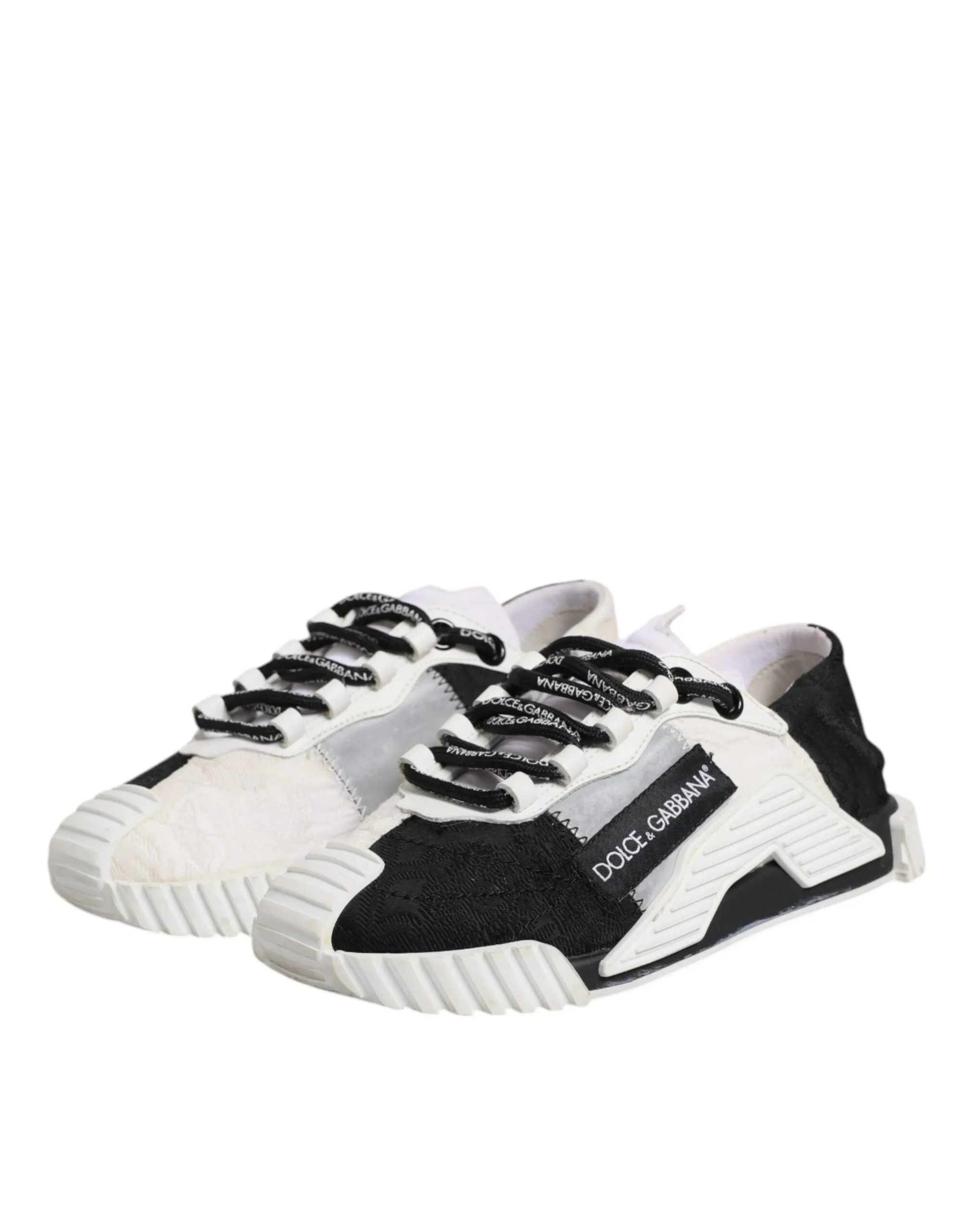 Dolce&Gabbana NS1 Women White Sneakers Leather Lace Up Flat Trainer Shoes EUR 35