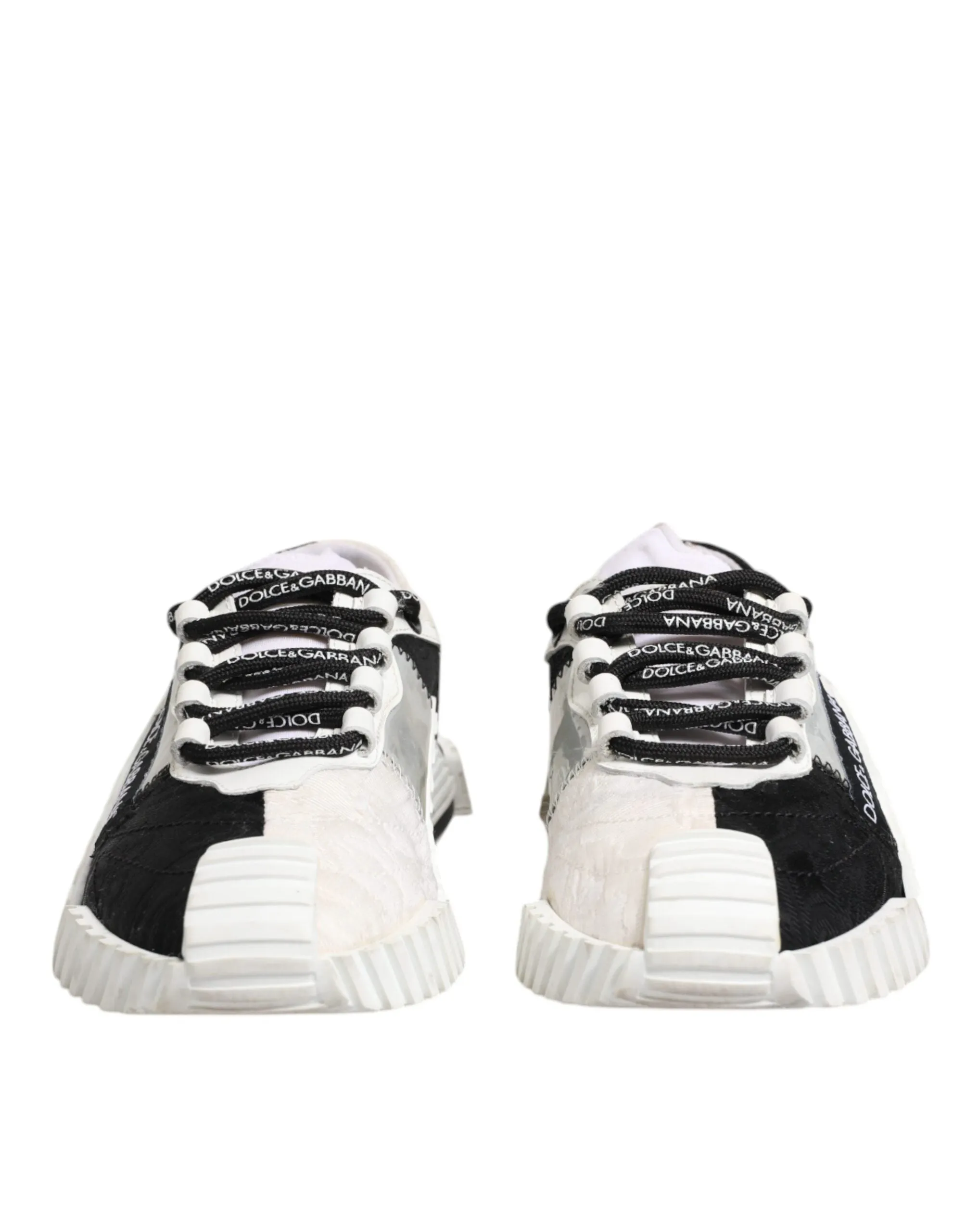 Dolce&Gabbana NS1 Women White Sneakers Leather Lace Up Flat Trainer Shoes EUR 35