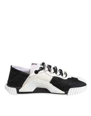 Dolce&Gabbana NS1 Women White Sneakers Leather Lace Up Flat Trainer Shoes EUR 36