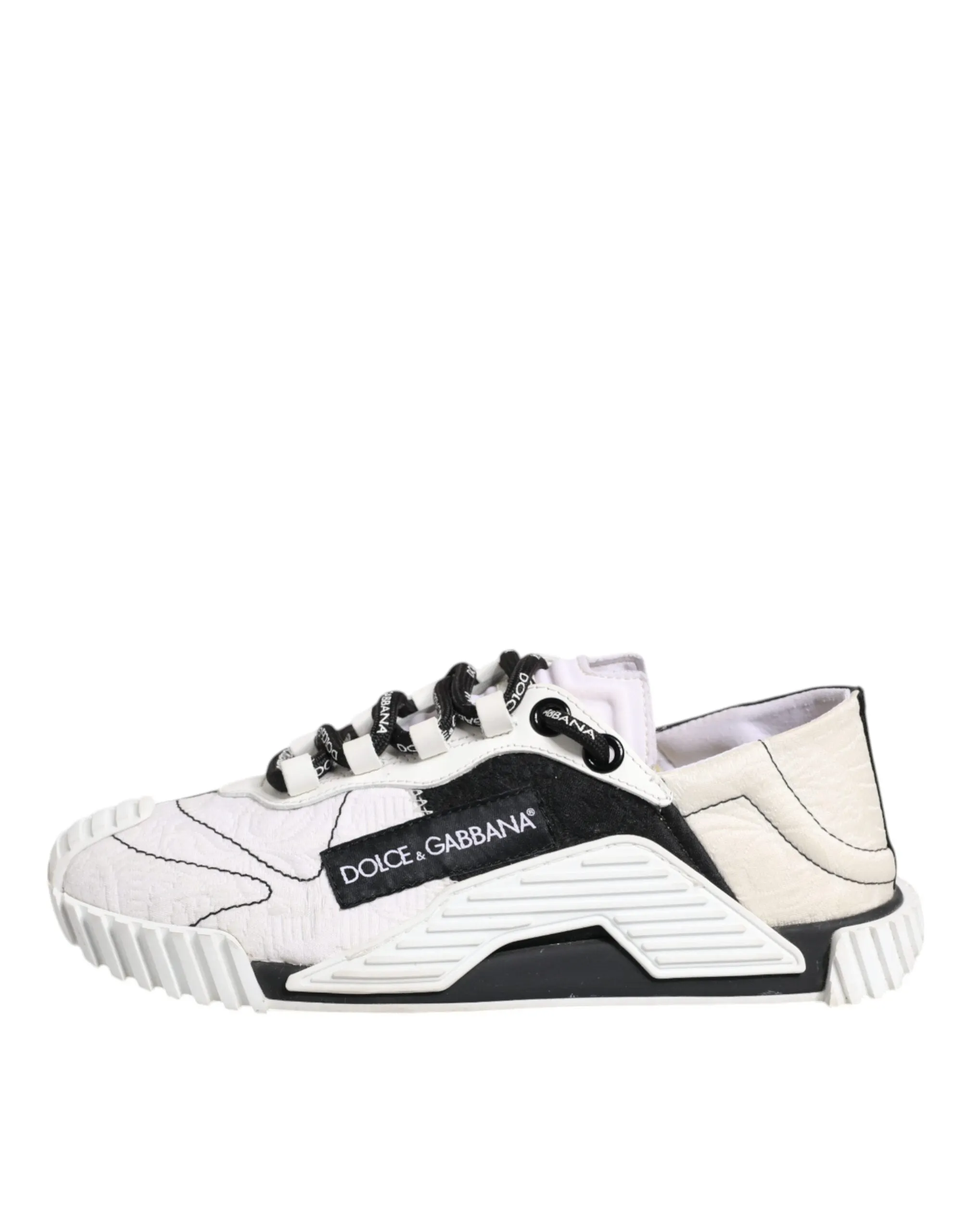 Dolce&Gabbana NS1 Women White Sneakers Leather Lace Up Flat Trainer Shoes EUR 36
