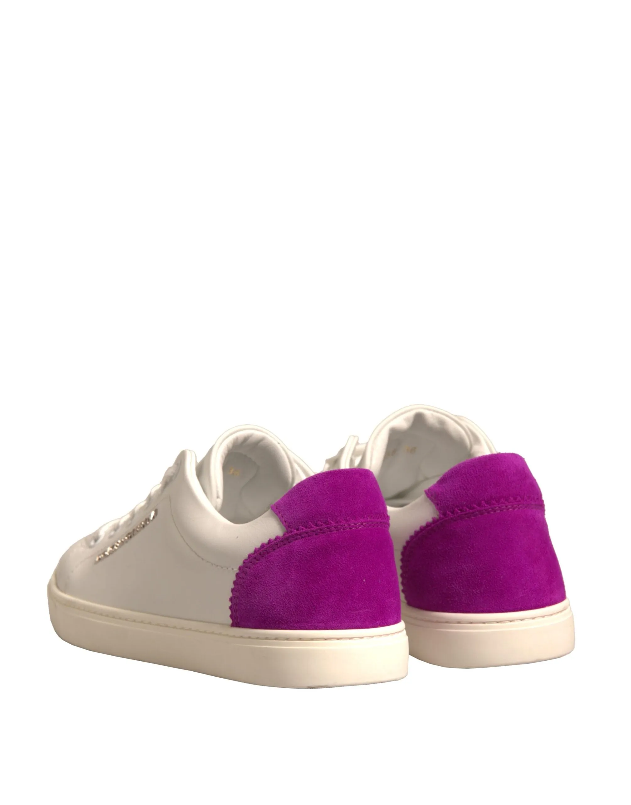 Dolce&Gabbana Women Ivory Sneakers Leather Low Top Athletic Trainer Shoes EUR 36