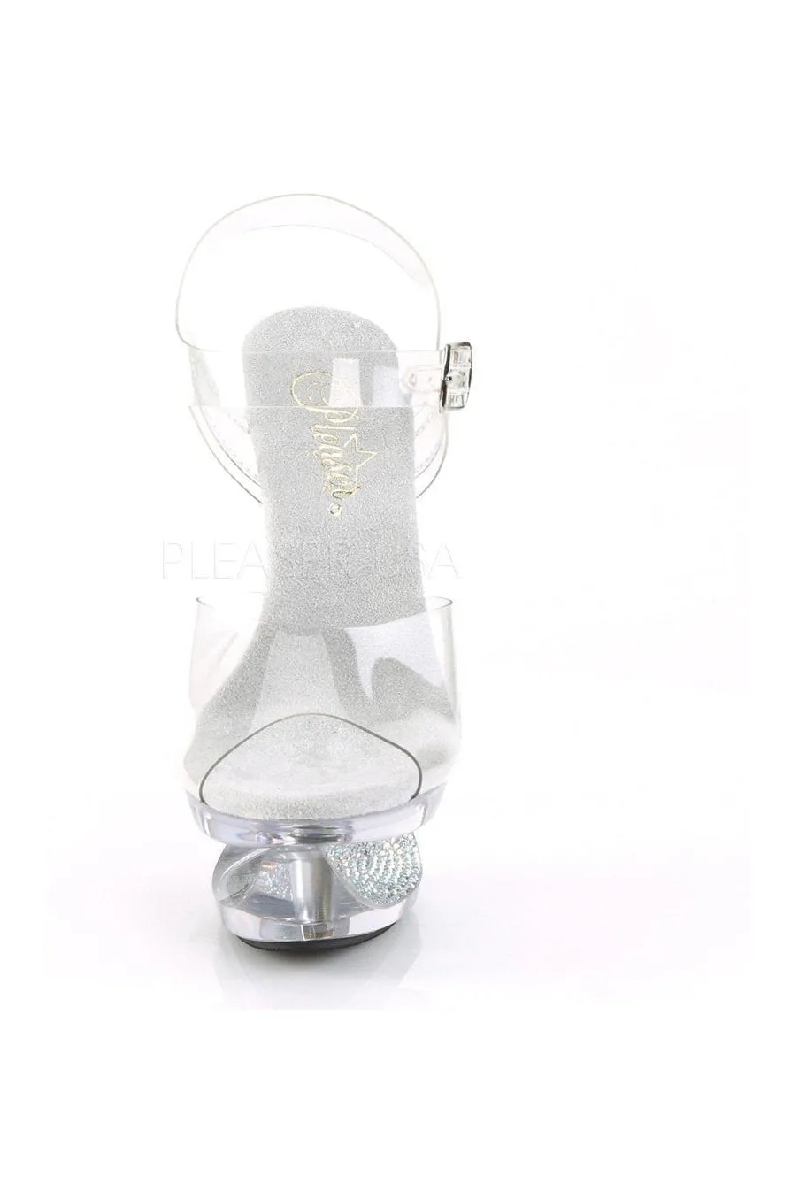 ECLIPSE-608DM Platform Sandal  | Clear Vinyl