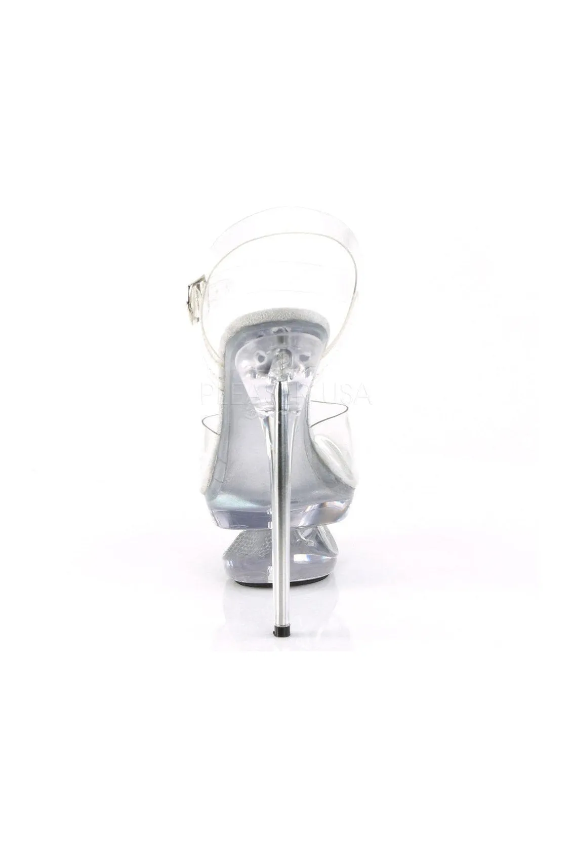 ECLIPSE-608DM Platform Sandal  | Clear Vinyl