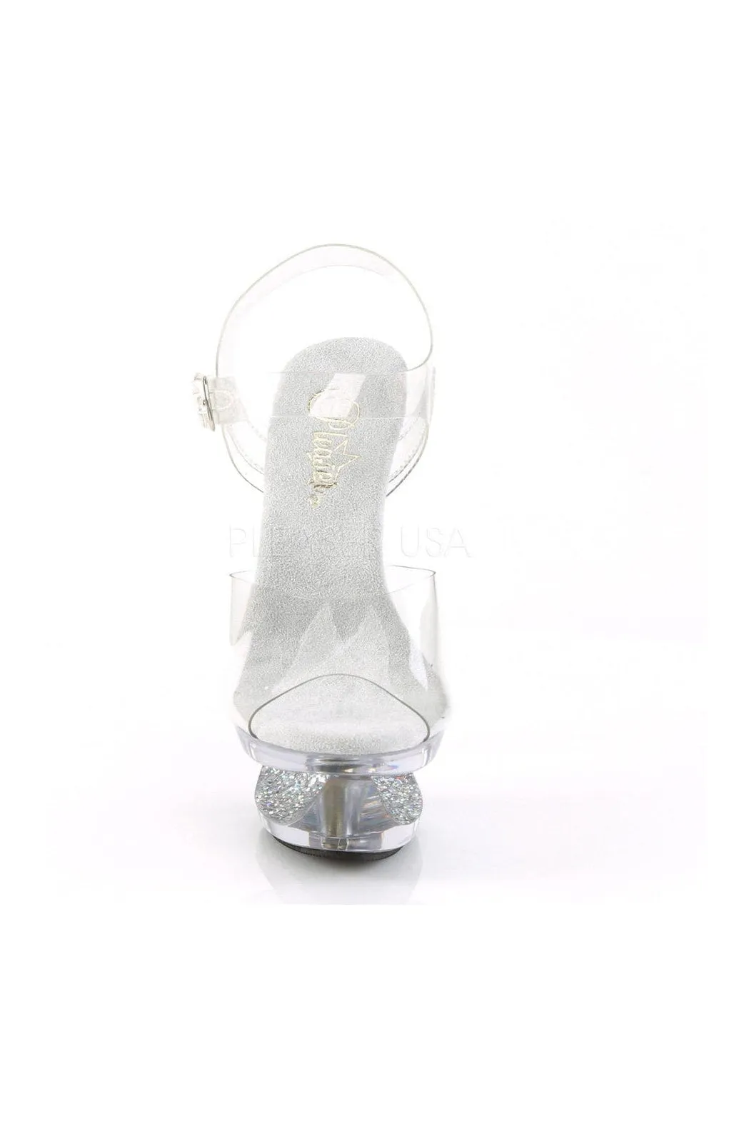 ECLIPSE-608GT Platform Sandal | Clear Vinyl