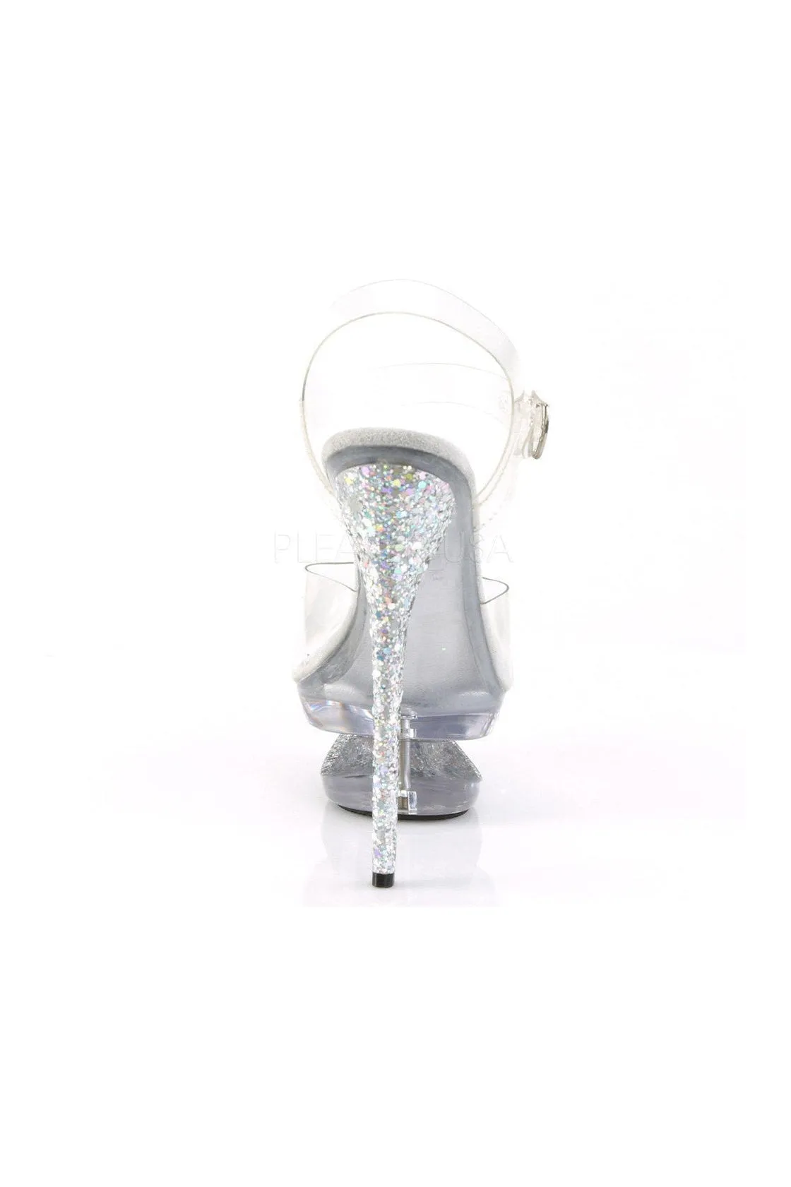 ECLIPSE-608GT Platform Sandal | Clear Vinyl