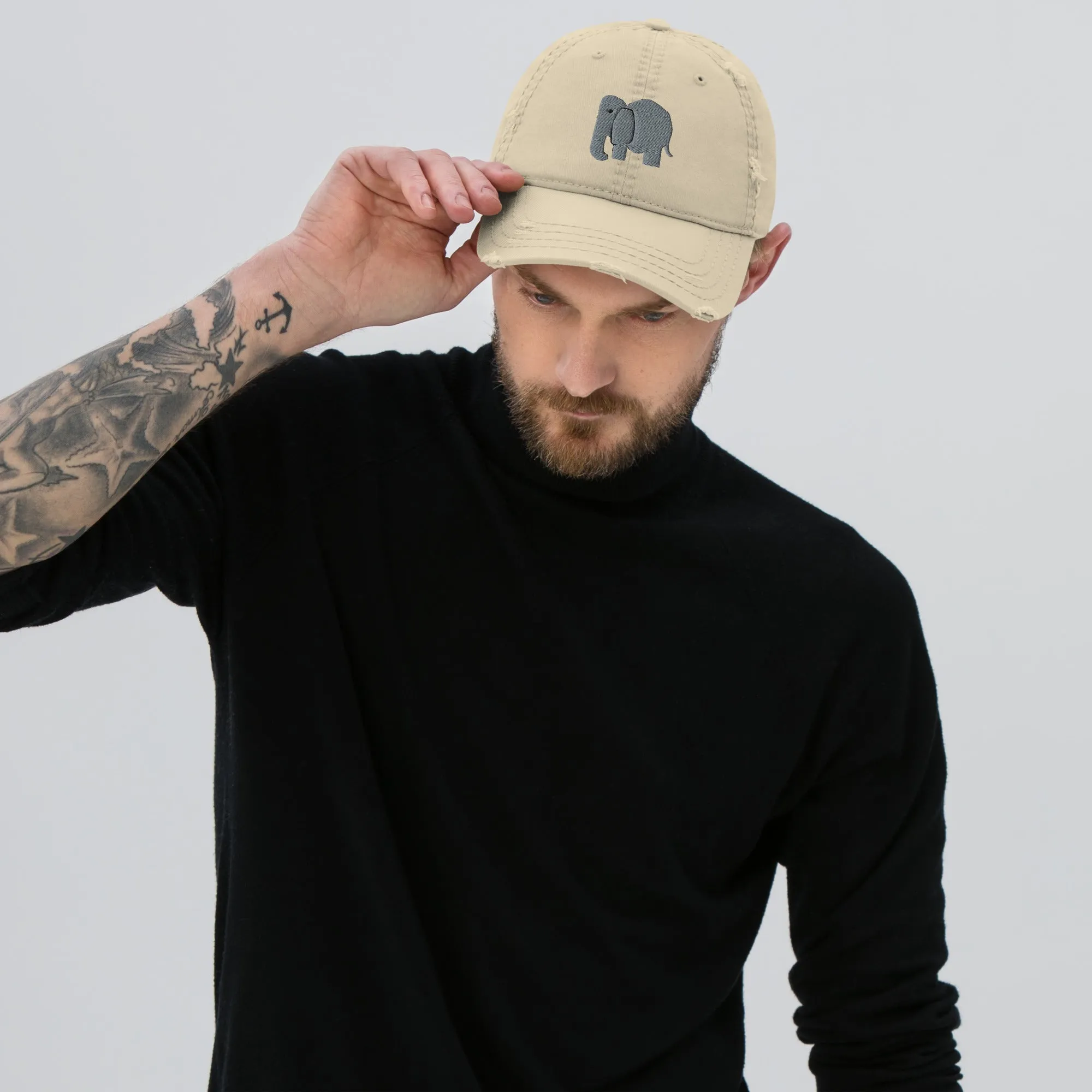 Elephant in the Room Distressed Dad Hat by #unicorntrends