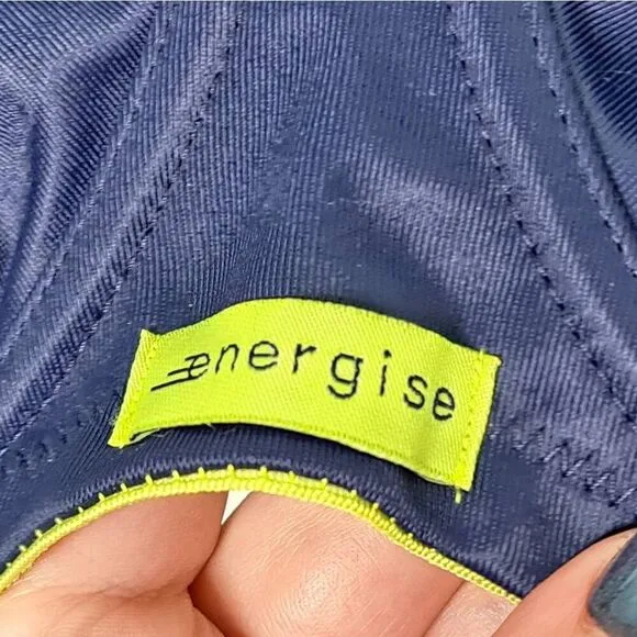 Elomi Plus Size Women's Energise Full Figure Sports Bra in Navy and Neon size 46