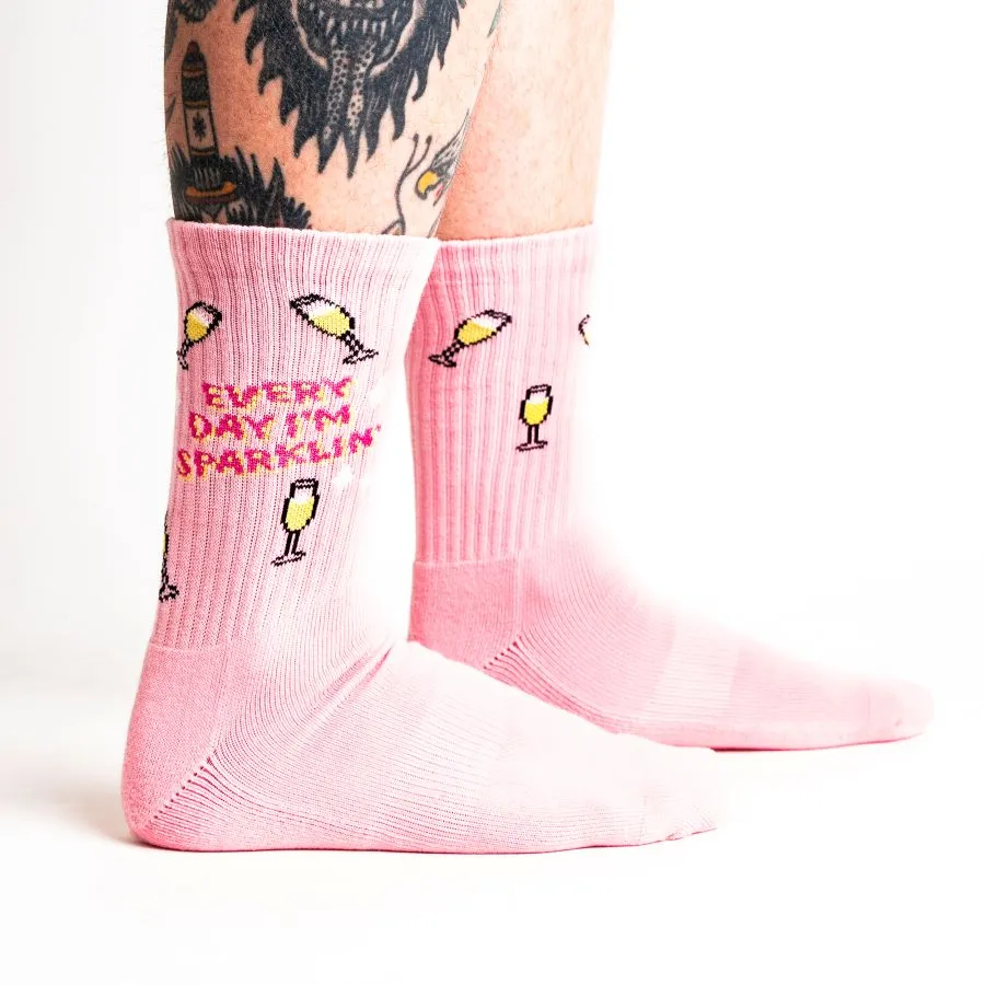 Everyday Im Sparkling Athletic Ribbed Crew Socks (Copy)