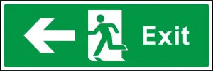 Exit Running Man and Arrow Left Sign
