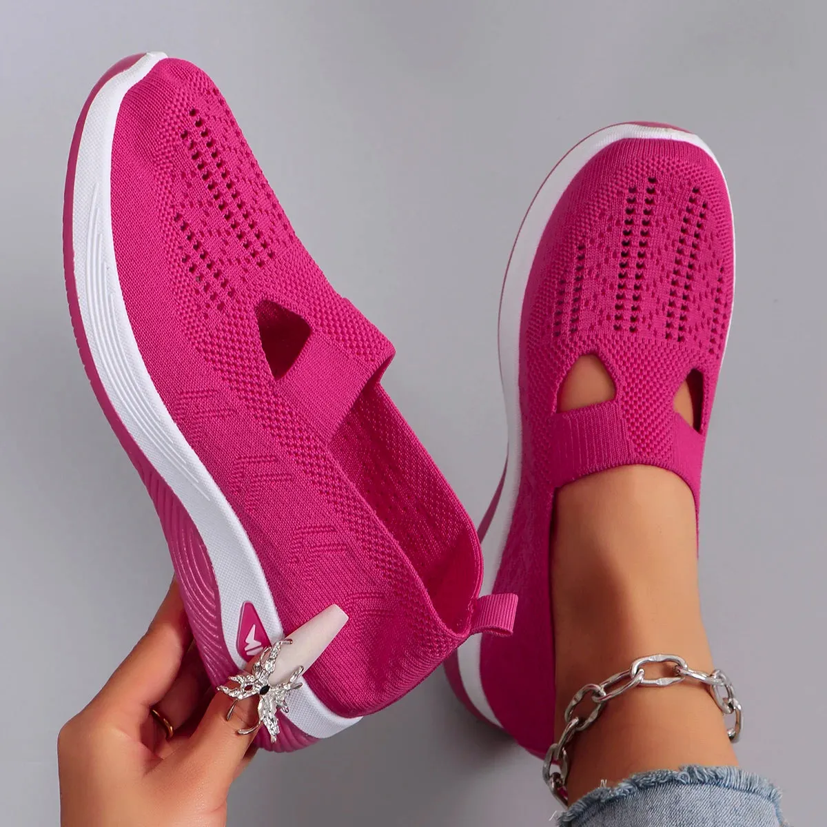 Fashionable Sports Shoes - Breathable, Lightweight, Non-Slip, Wear-Resistant Casual Sports Flat Shoes for Women, Spring New Collection