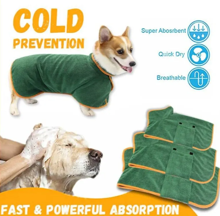 Fast Drying dog bathrobe