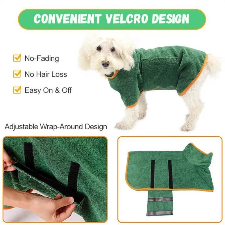 Fast Drying dog bathrobe