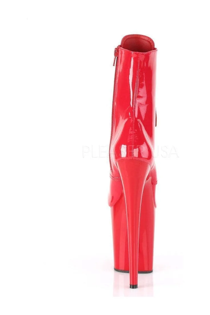 FLAMINGO-1020 Platform Ankle Boot | Red Patent