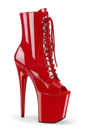 FLAMINGO-1021 Exotic Platform Sandal | Red Patent