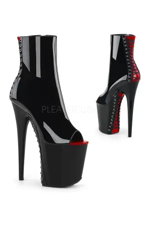 FLAMINGO-1025 Platform Ankle Boot | Black Patent