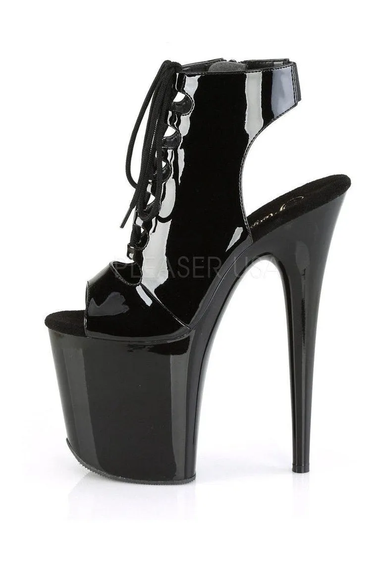 FLAMINGO-800-20 Platform Ankle Boot | Black Patent