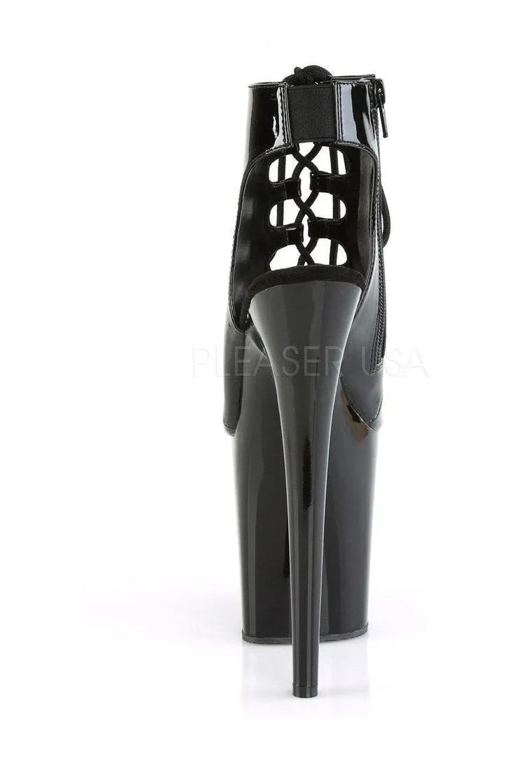 FLAMINGO-800-20 Platform Ankle Boot | Black Patent
