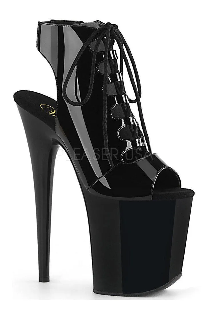 FLAMINGO-800-20 Platform Ankle Boot | Black Patent