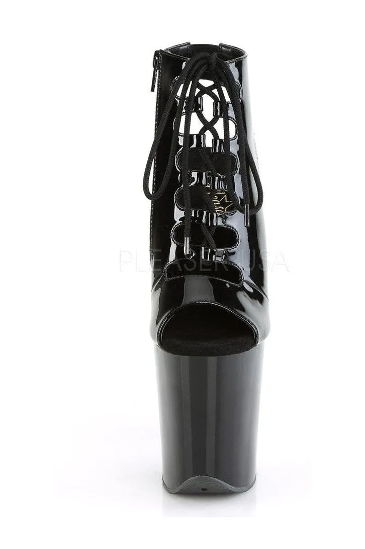 FLAMINGO-800-20 Platform Ankle Boot | Black Patent
