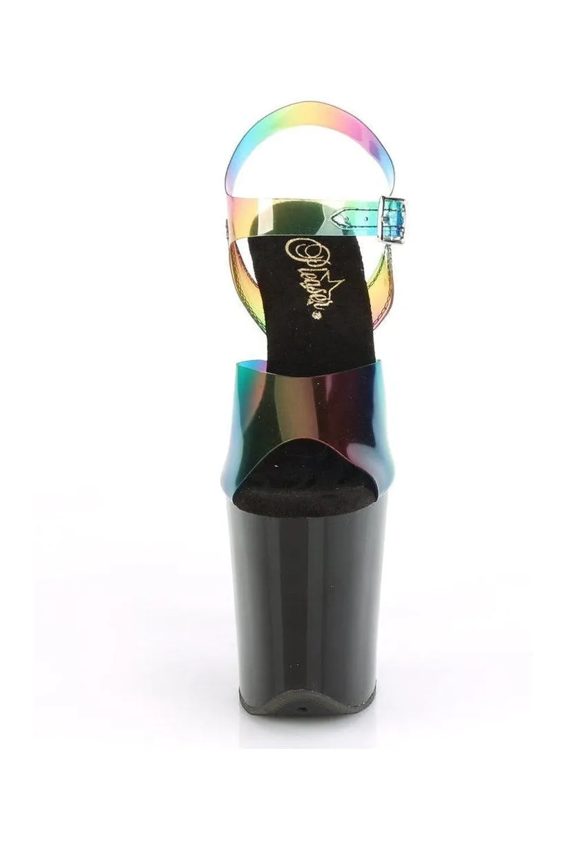 FLAMINGO-808RB Exotic Sandal | Rainbow Vinyl