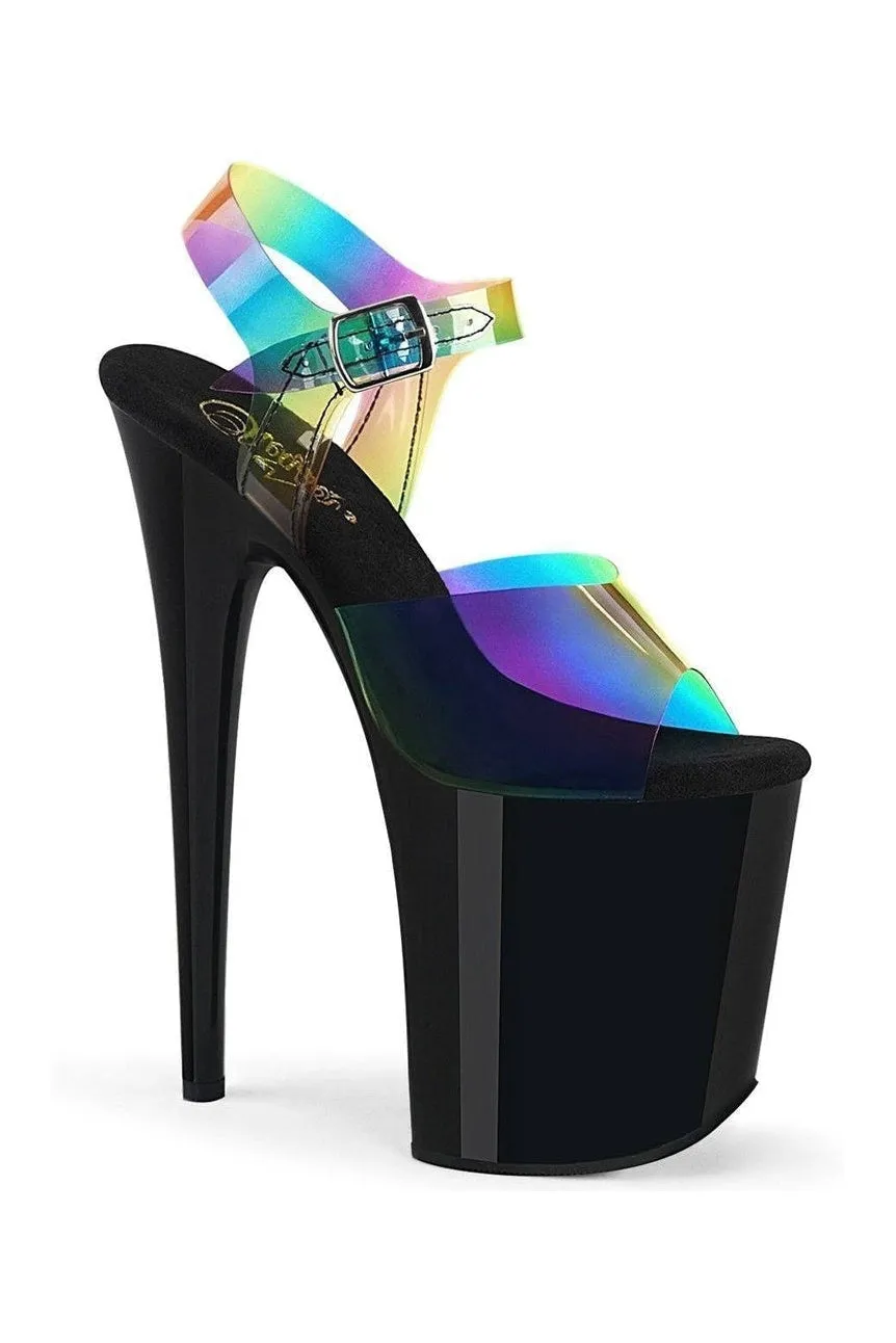 FLAMINGO-808RB Exotic Sandal | Rainbow Vinyl