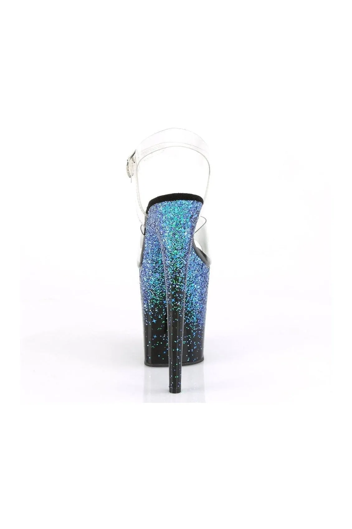 FLAMINGO-808SS Exotic Platform Sandal | Clear Vinyl