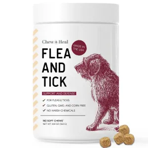 Flea & Tick Support Soft Chew Supplement For Dogs - 180 Chew