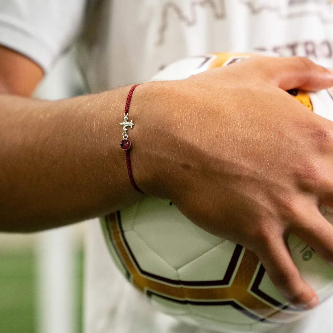 Fleur De Lis Taylor Bracelet | Silver | Burgundy