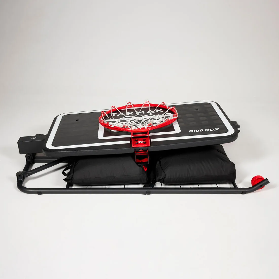 Folding Basketball Hoop - Adjustable Up To 3.05m In Black/White