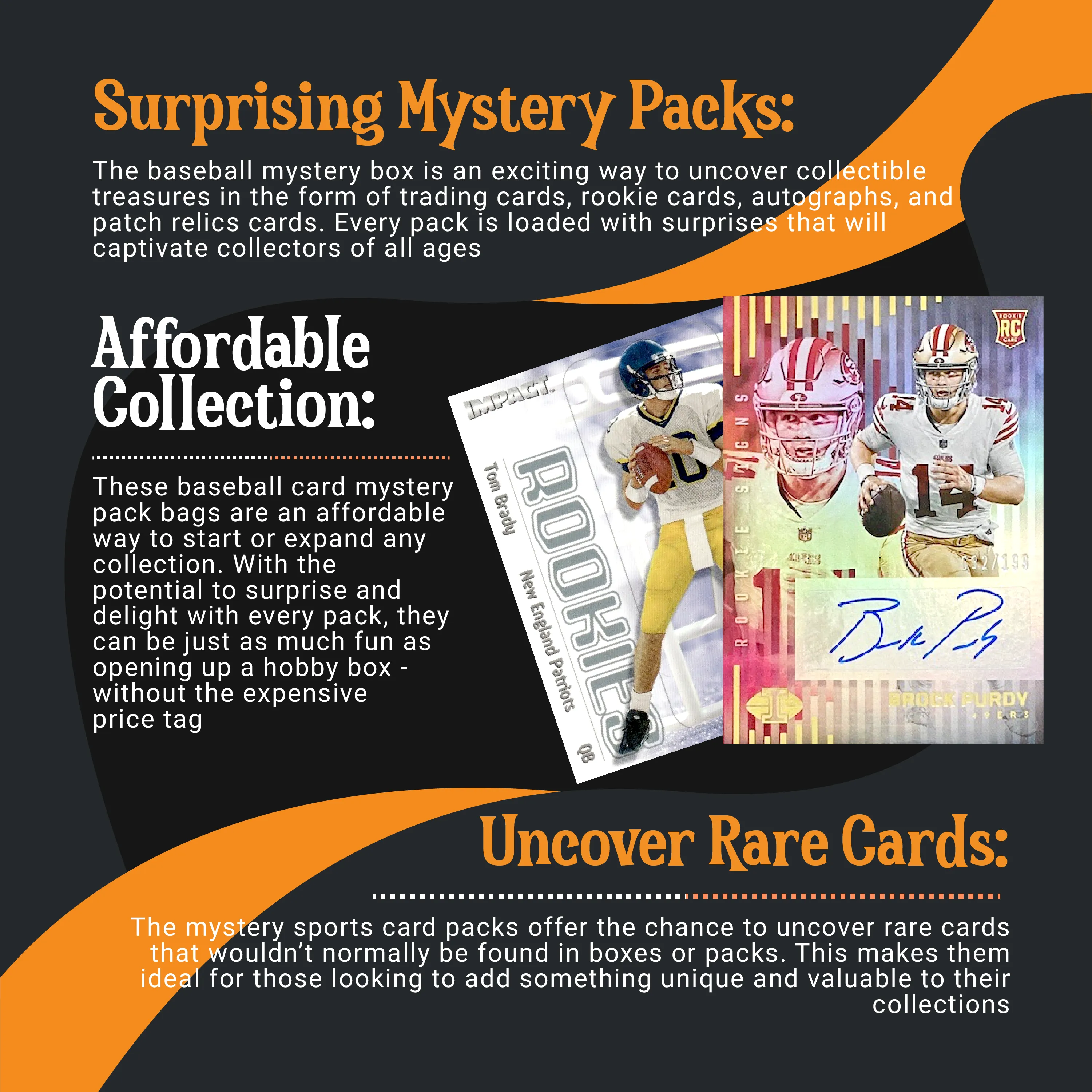 Football Mystery Pack (Random Autographed, Relic & Rookie Trading Cards)