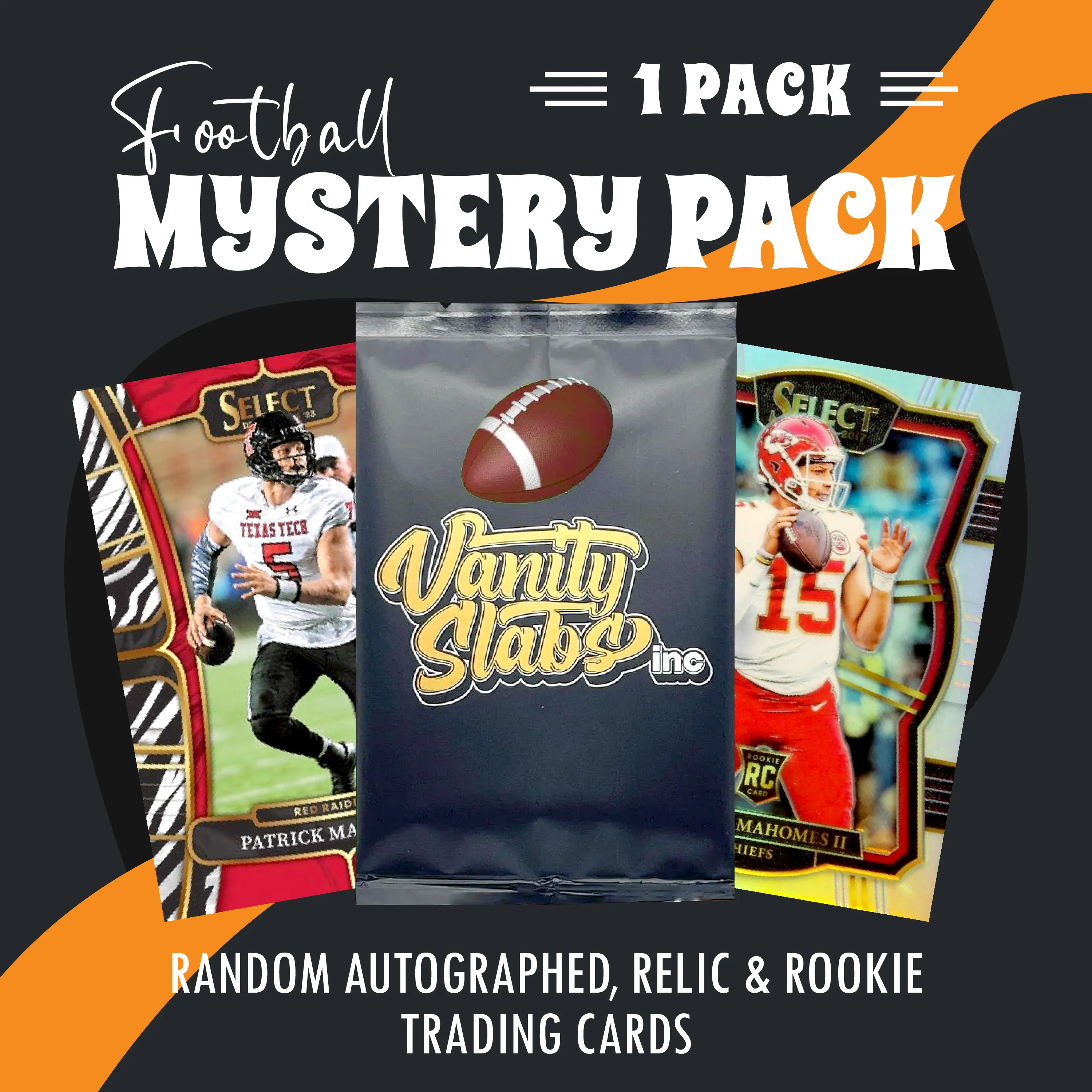Football Mystery Pack (Random Autographed, Relic & Rookie Trading Cards)