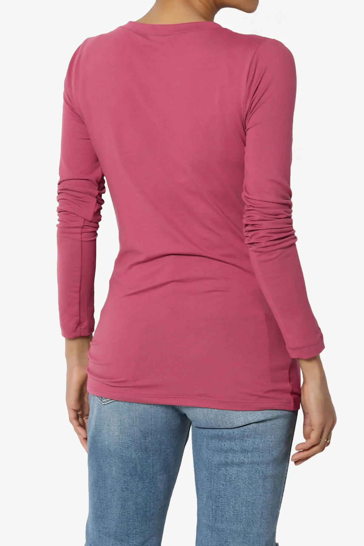 Gaia Microfiber V-Neck Long Sleeve T-Shirt