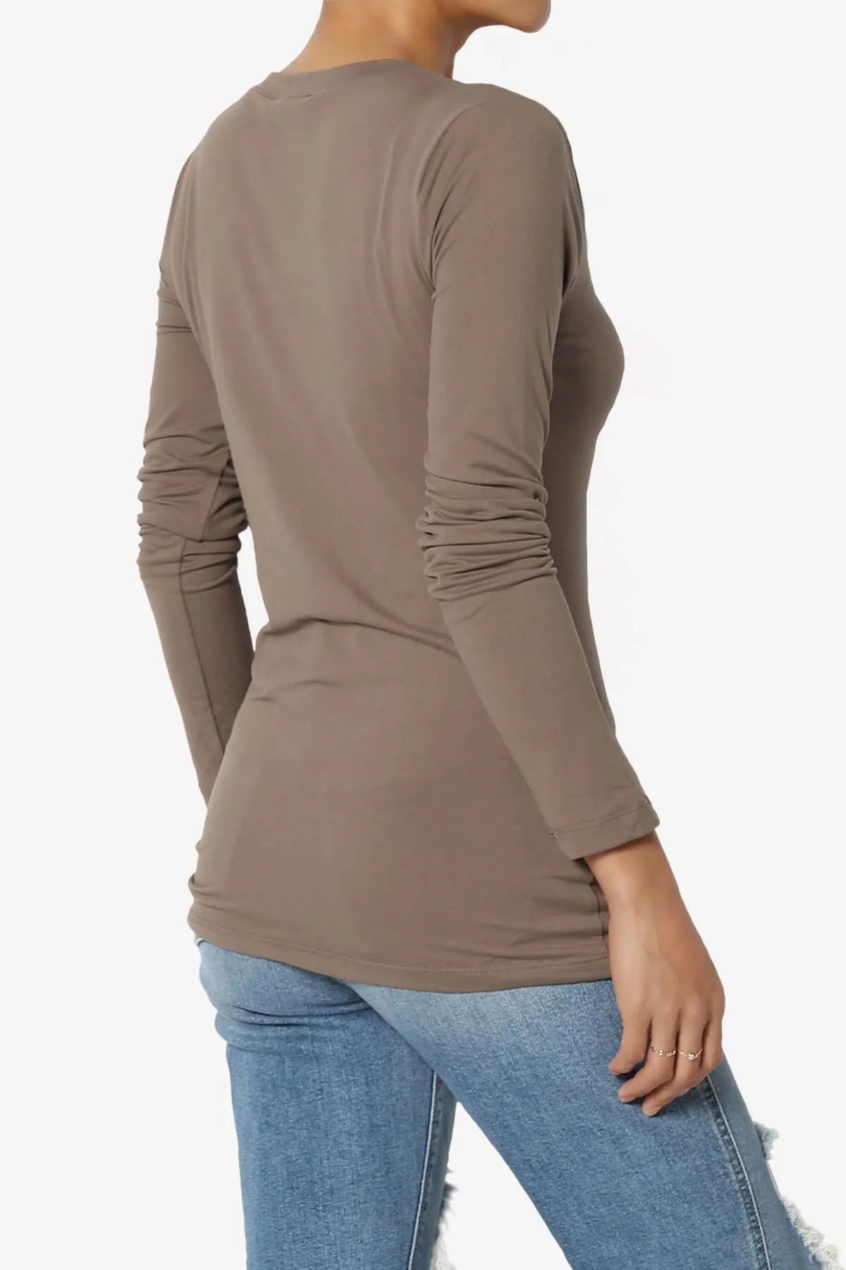 Gaia Microfiber V-Neck Long Sleeve T-Shirt