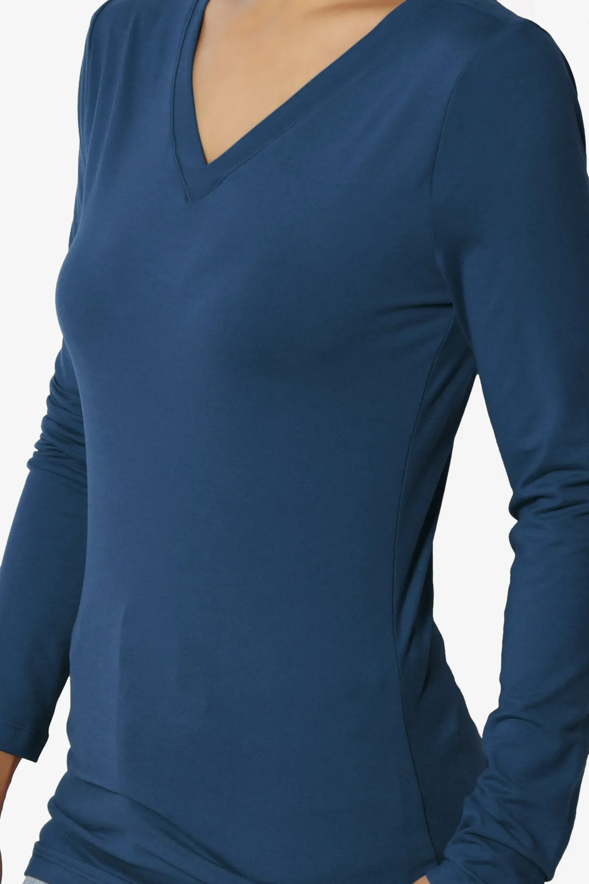 Gaia Microfiber V-Neck Long Sleeve T-Shirt