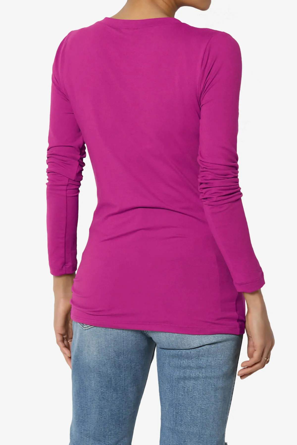 Gaia Microfiber V-Neck Long Sleeve T-Shirt