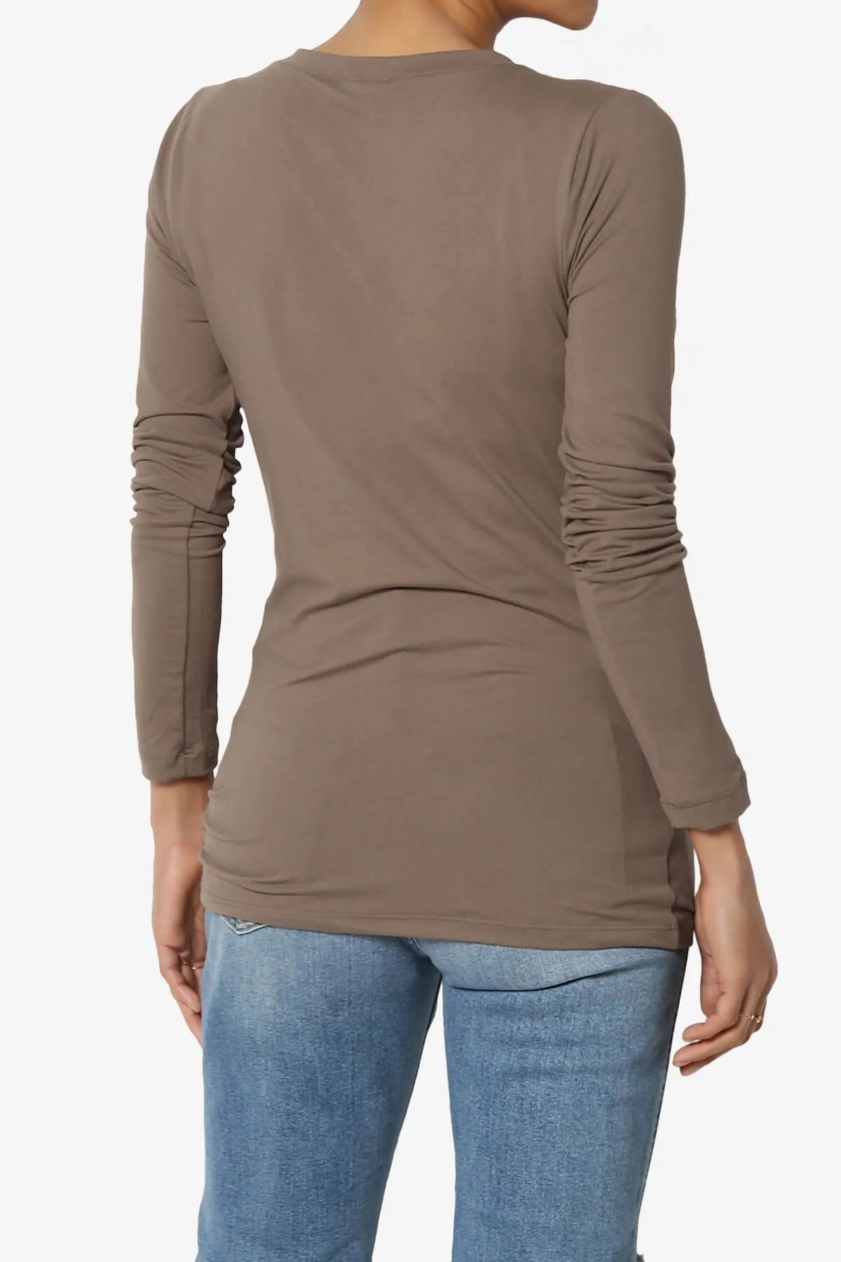Gaia Microfiber V-Neck Long Sleeve T-Shirt