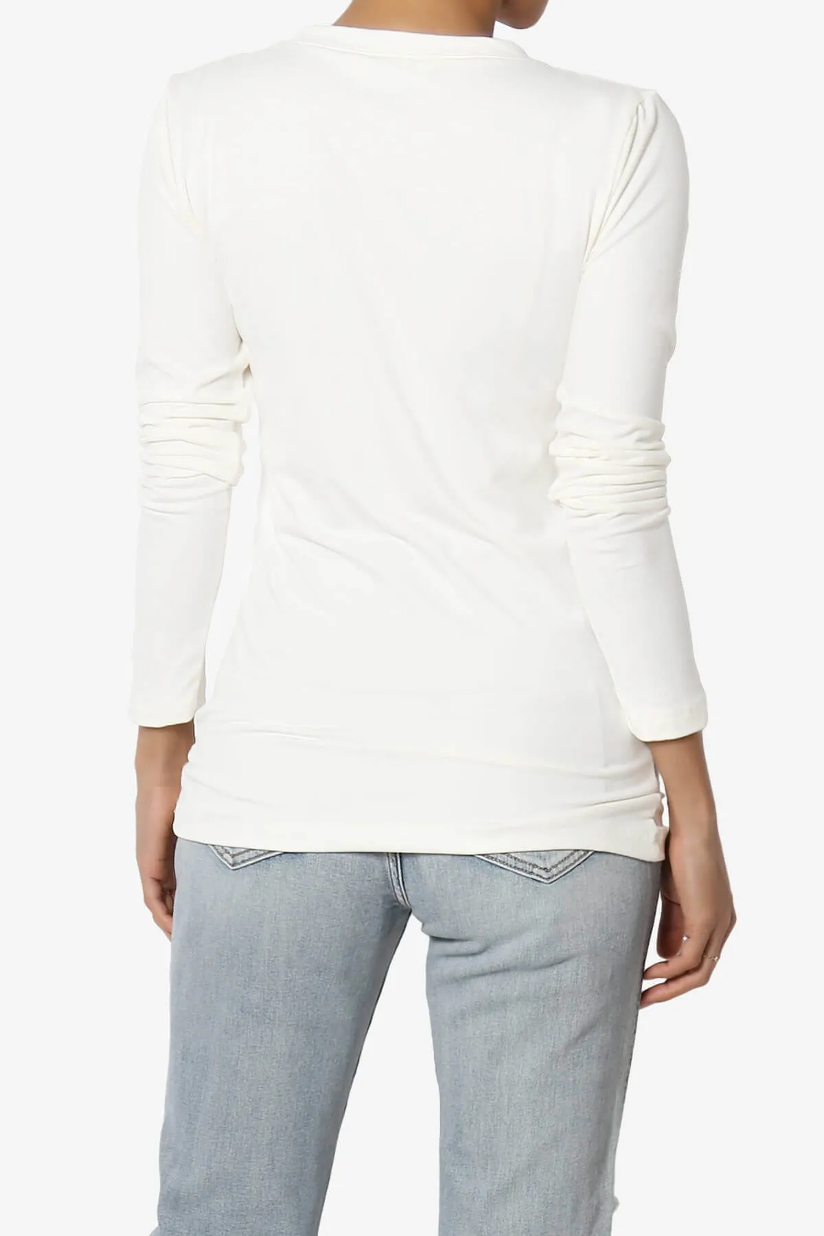 Gaia Microfiber V-Neck Long Sleeve T-Shirt
