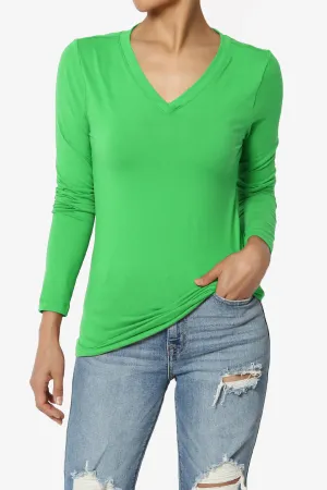 Gaia Microfiber V-Neck Long Sleeve T-Shirt