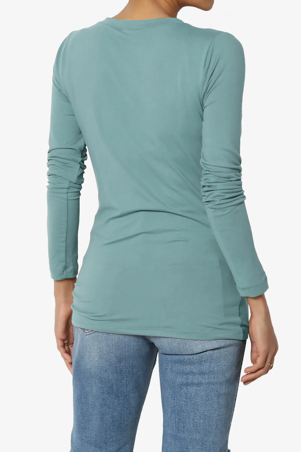 Gaia Microfiber V-Neck Long Sleeve T-Shirt