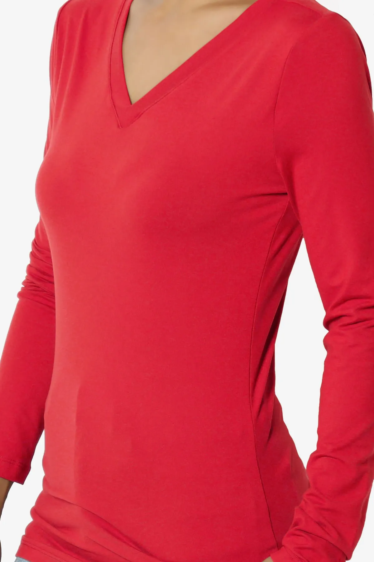 Gaia Microfiber V-Neck Long Sleeve T-Shirt