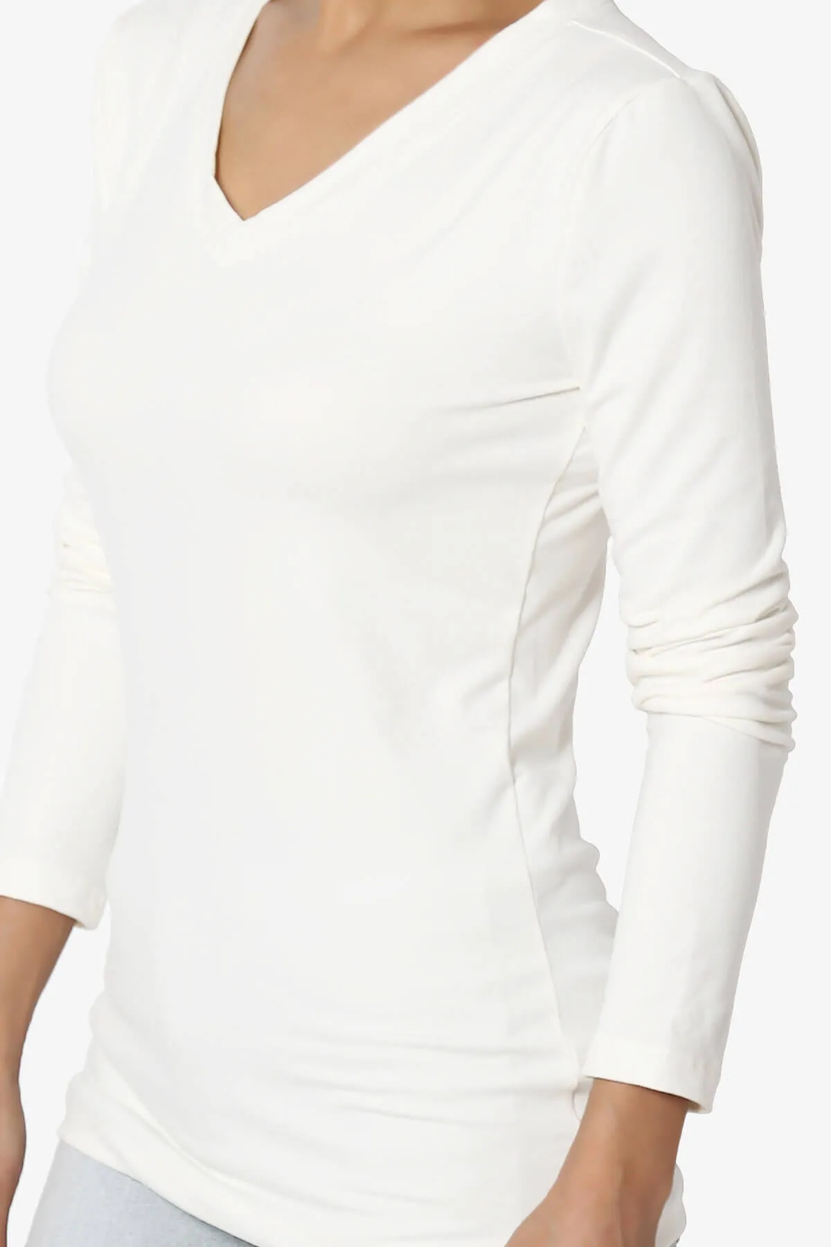 Gaia Microfiber V-Neck Long Sleeve T-Shirt