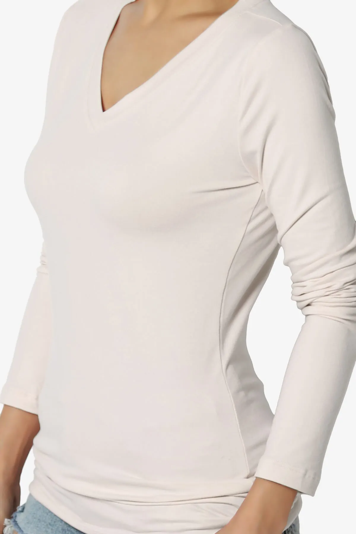Gaia Microfiber V-Neck Long Sleeve T-Shirt