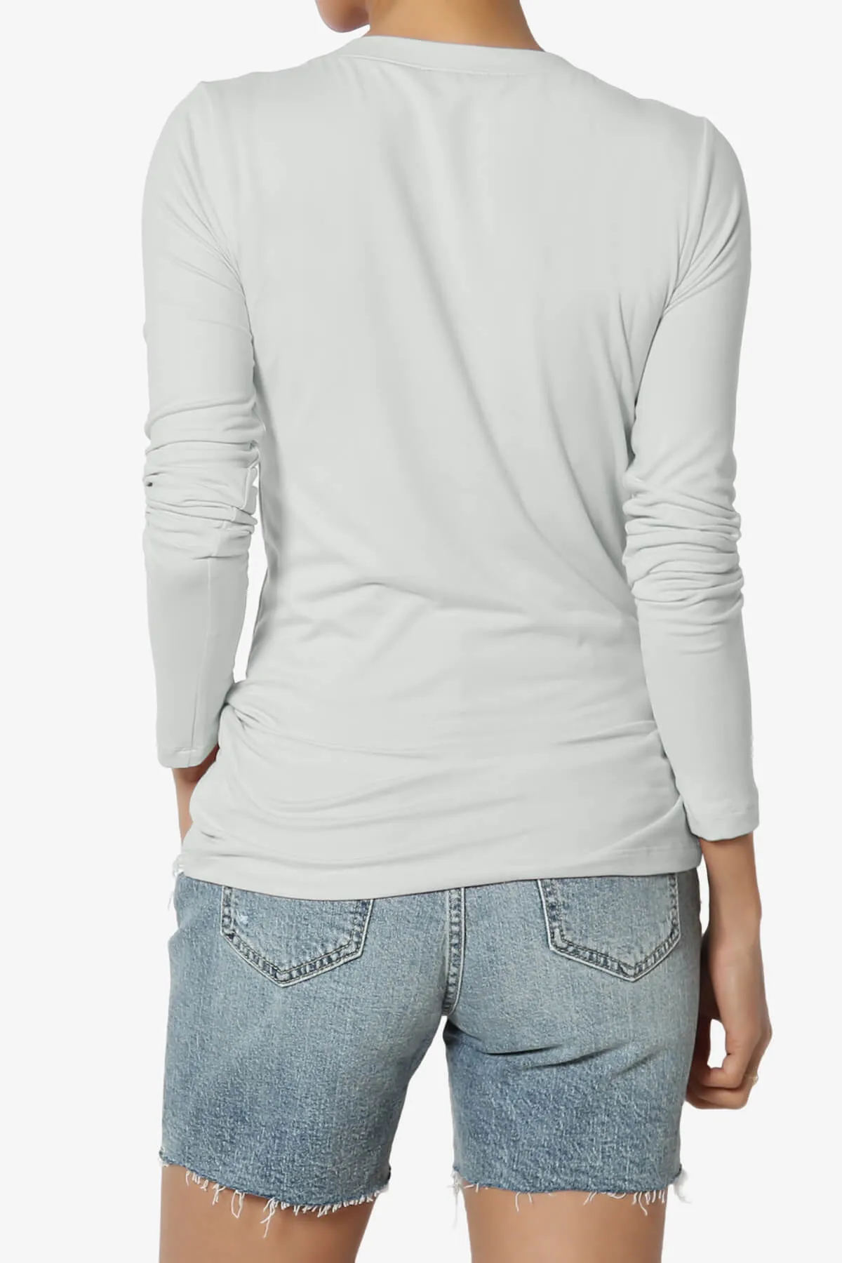 Gaia Microfiber V-Neck Long Sleeve T-Shirt