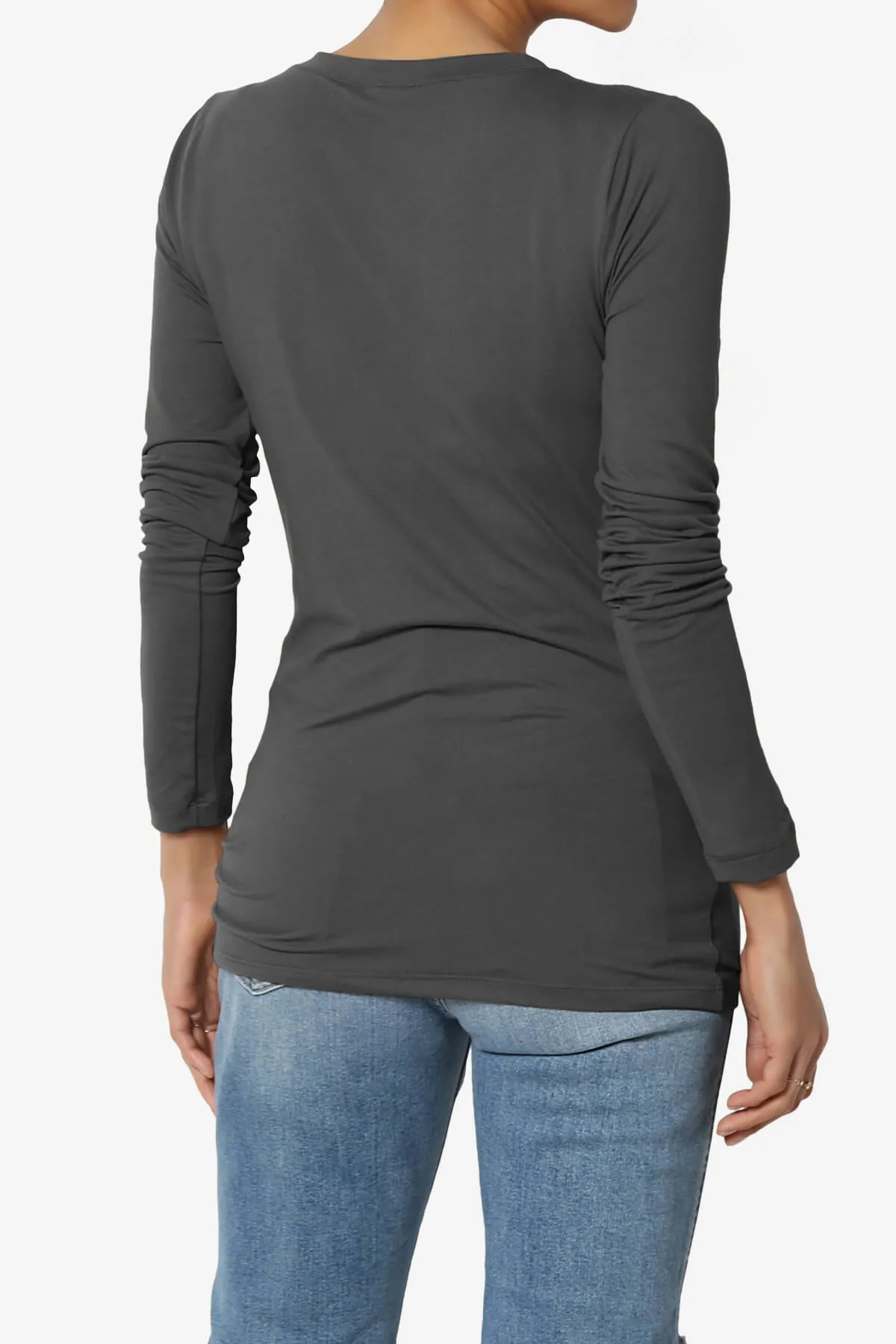 Gaia Microfiber V-Neck Long Sleeve T-Shirt