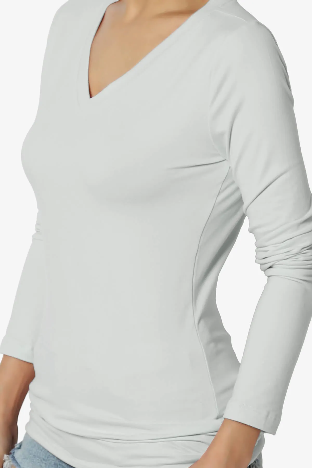 Gaia Microfiber V-Neck Long Sleeve T-Shirt