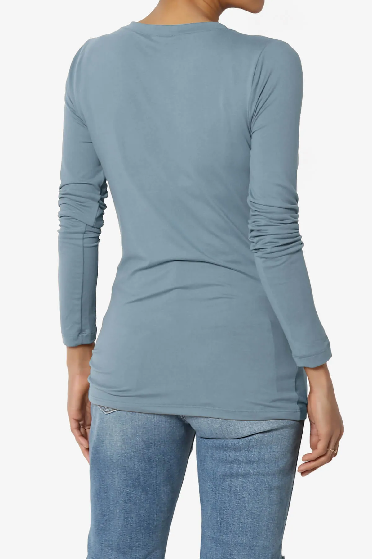 Gaia Microfiber V-Neck Long Sleeve T-Shirt